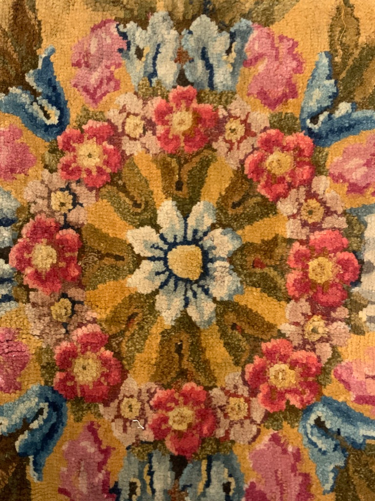 Axminster antique carpet fragment (57 x 48cm)