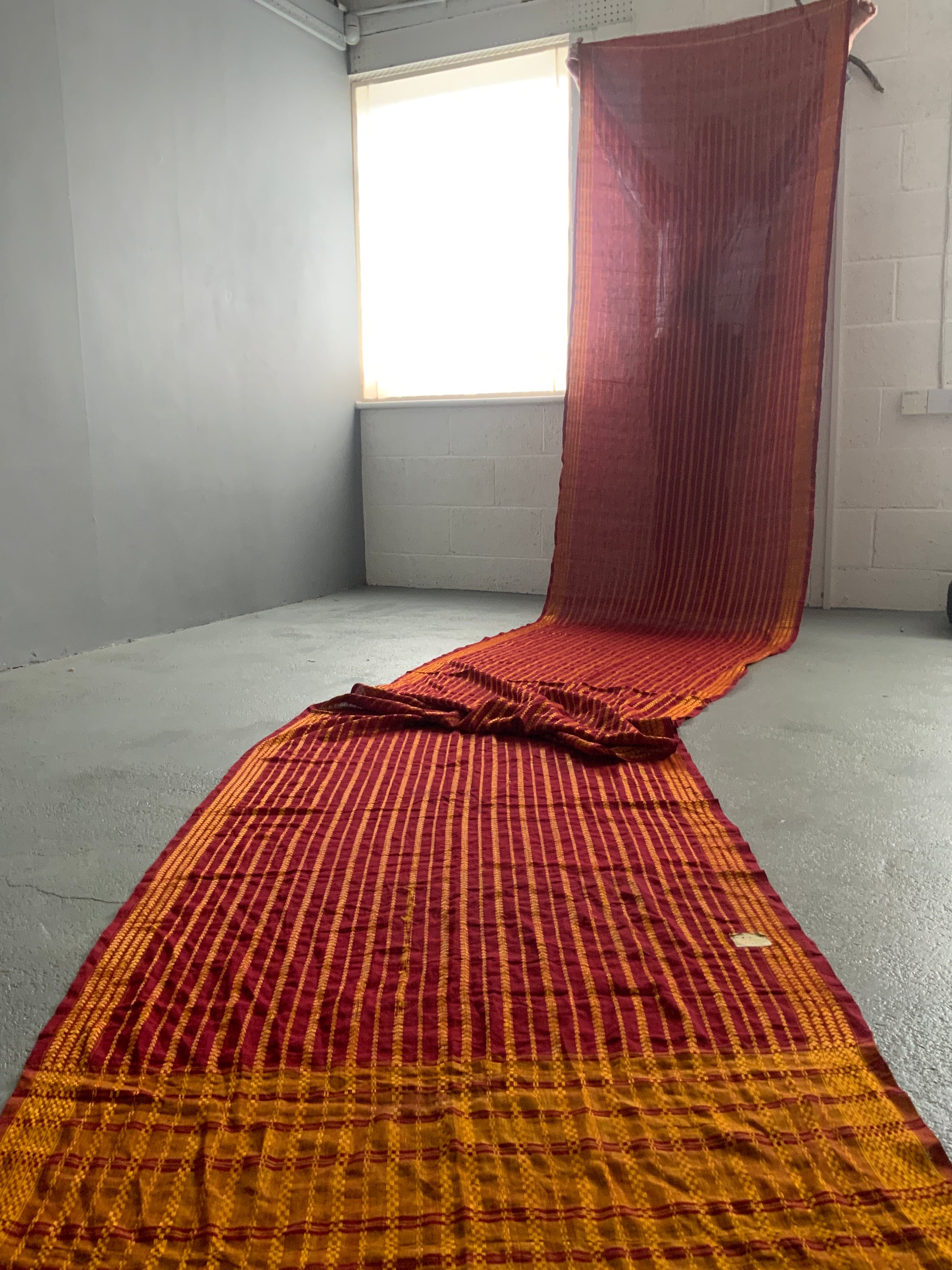 Long length of Rangoon cotton cloth (610 x 94cm)