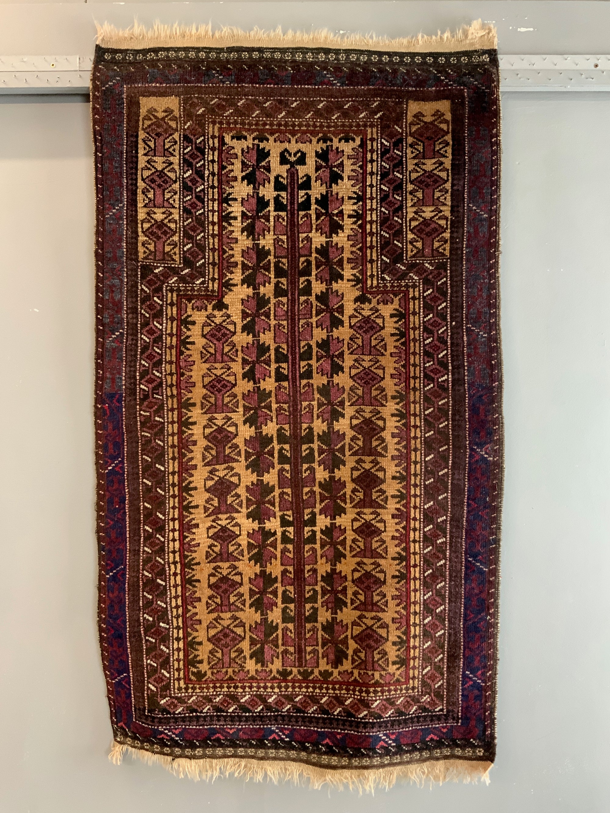Balouch prayer rug with camel ground (125 x 72cm)