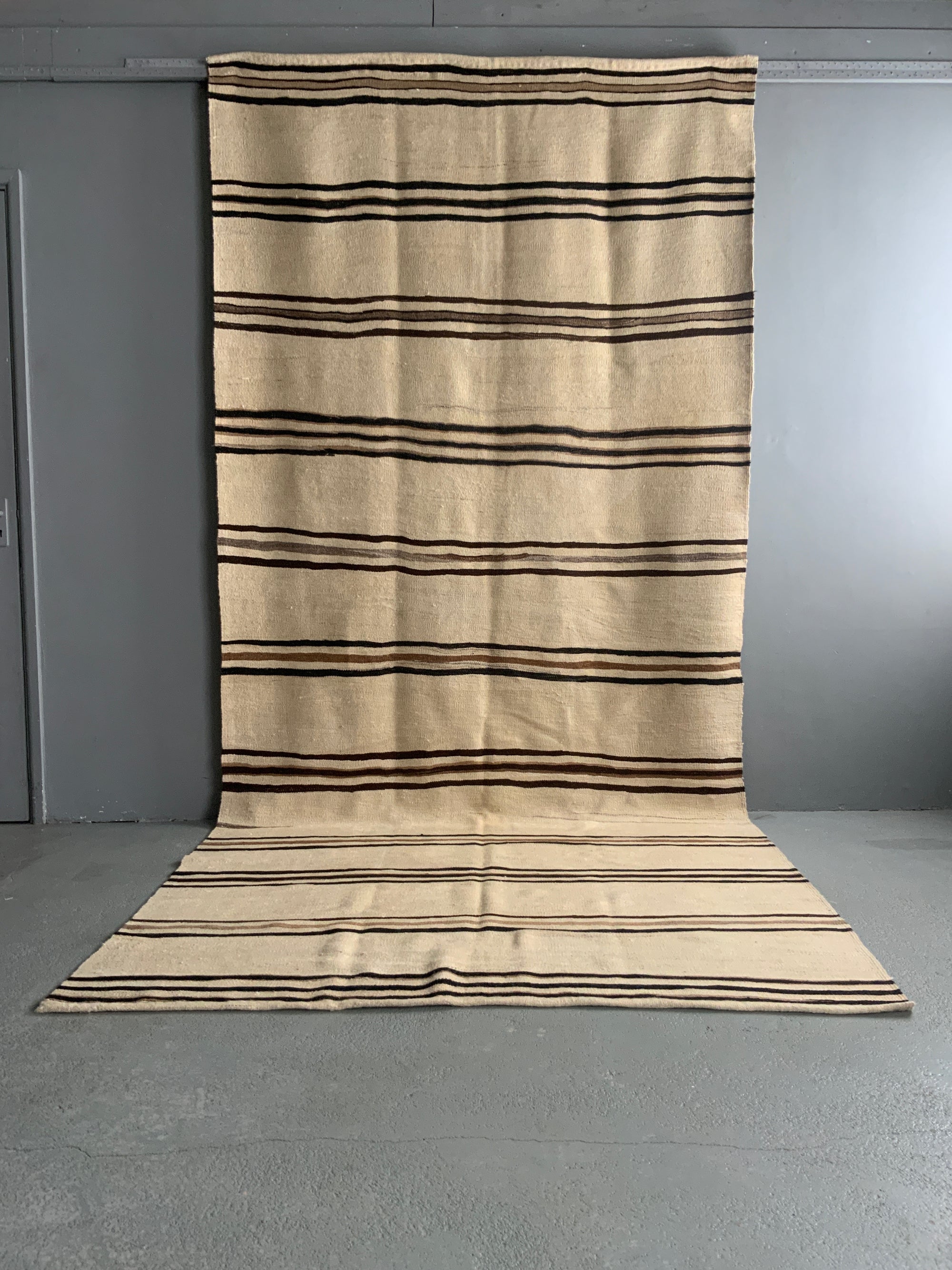 Turkish Anatolian plain striped flatweave (370 x 168cm)