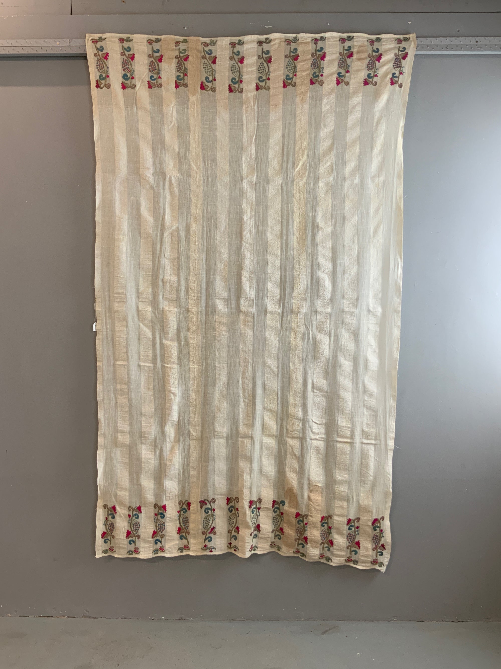 Turkish antique thin cotton towel or bedsheet (208 x 124cm)
