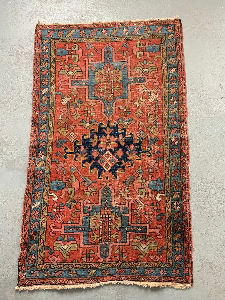 Karajah antique red ground rug (150 x 89cm)