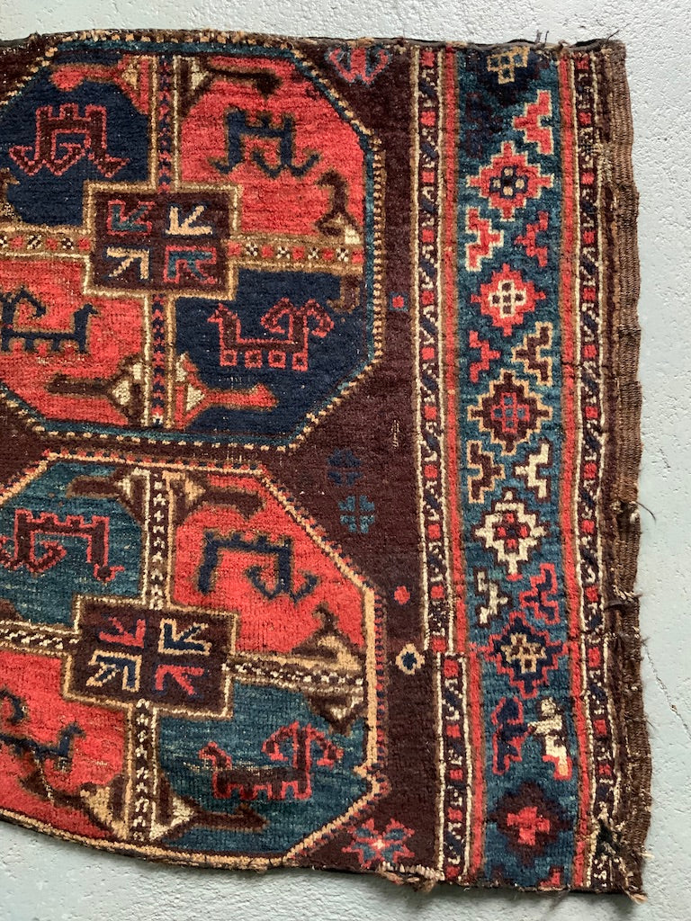 Uzbek antique nomad rug (78 x 139cm)