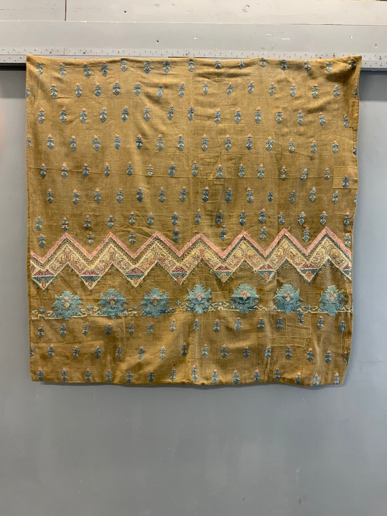 Antique embroidery fragment - possibly Indian (117 x117cm)