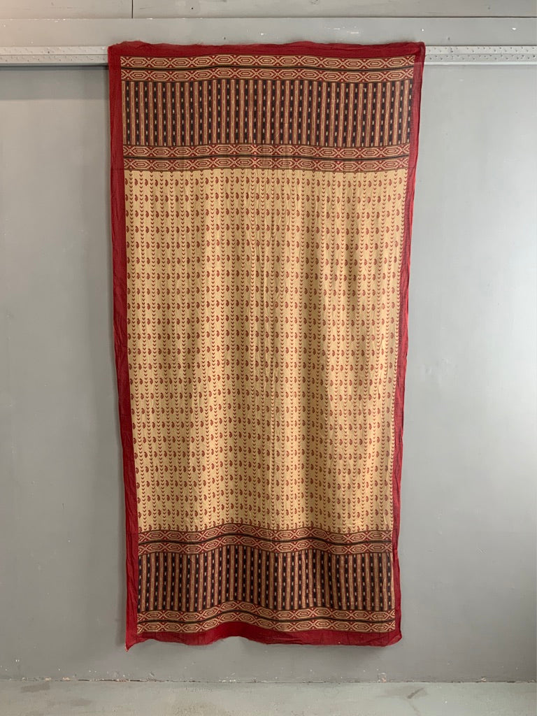 Indian lightweight vintage printed summer shawl (221  x 109cm)