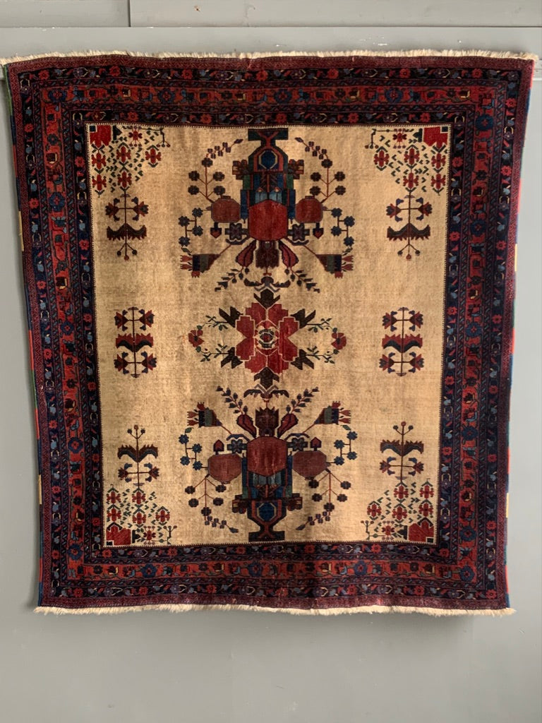 Afshar antique cream field rug (171 x 157cm)
