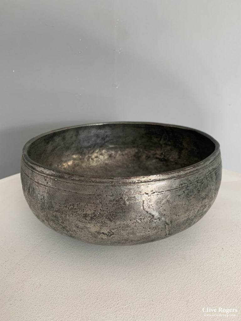 Turkish Antique Heavy Bath Bowl Tinned Copper 18 Cent Or Circa 1700 Bowl