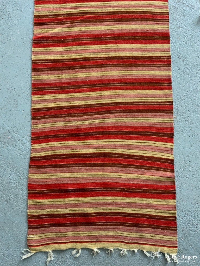 Turkish Fine Striped Extra Long Kilim Runner (972 X 67Cm)