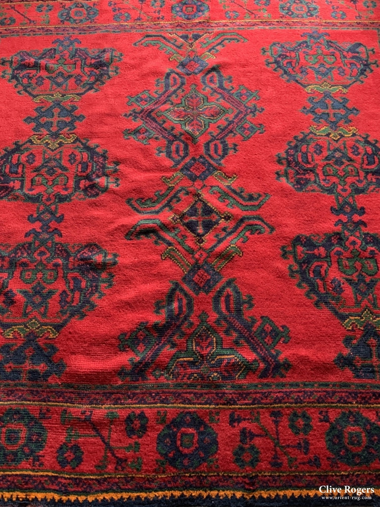 Turkish Ushak Standard Red Square Small Carpet Circa 1920S Carpet