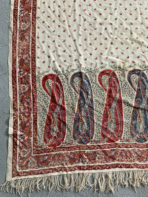 Antique printed shawl (309 x 157cm) *AF