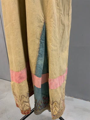 Balkan or Turkish antique yellow cotton dress