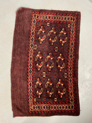 Turkmen Yomut antique chuval bagface (122 x 76cm)