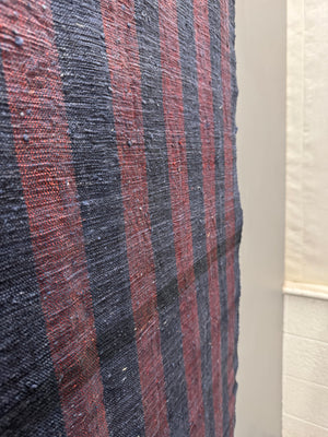 Turkish chequered wool flatweave cover (275 x 180cm)