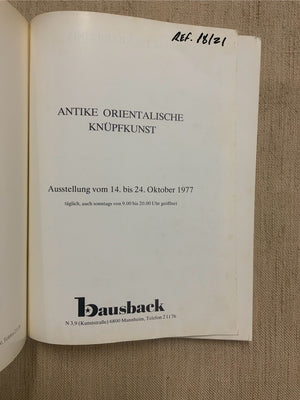 Bausback, Peter. ANTIKE ORIENTALISCHE KNÜPFKUNST