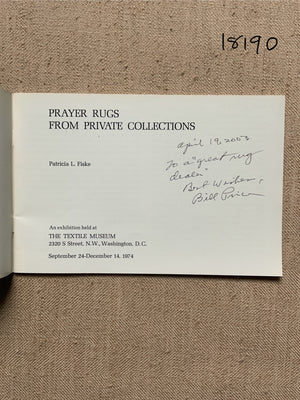 FISKE, P. : Prayer Rugs From Private Collections