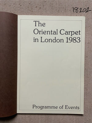 The Oriental Carpet in London ICOC 1983