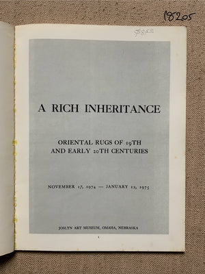 A Rich Inheritance - Oriental rugs of the 19th and early 20th