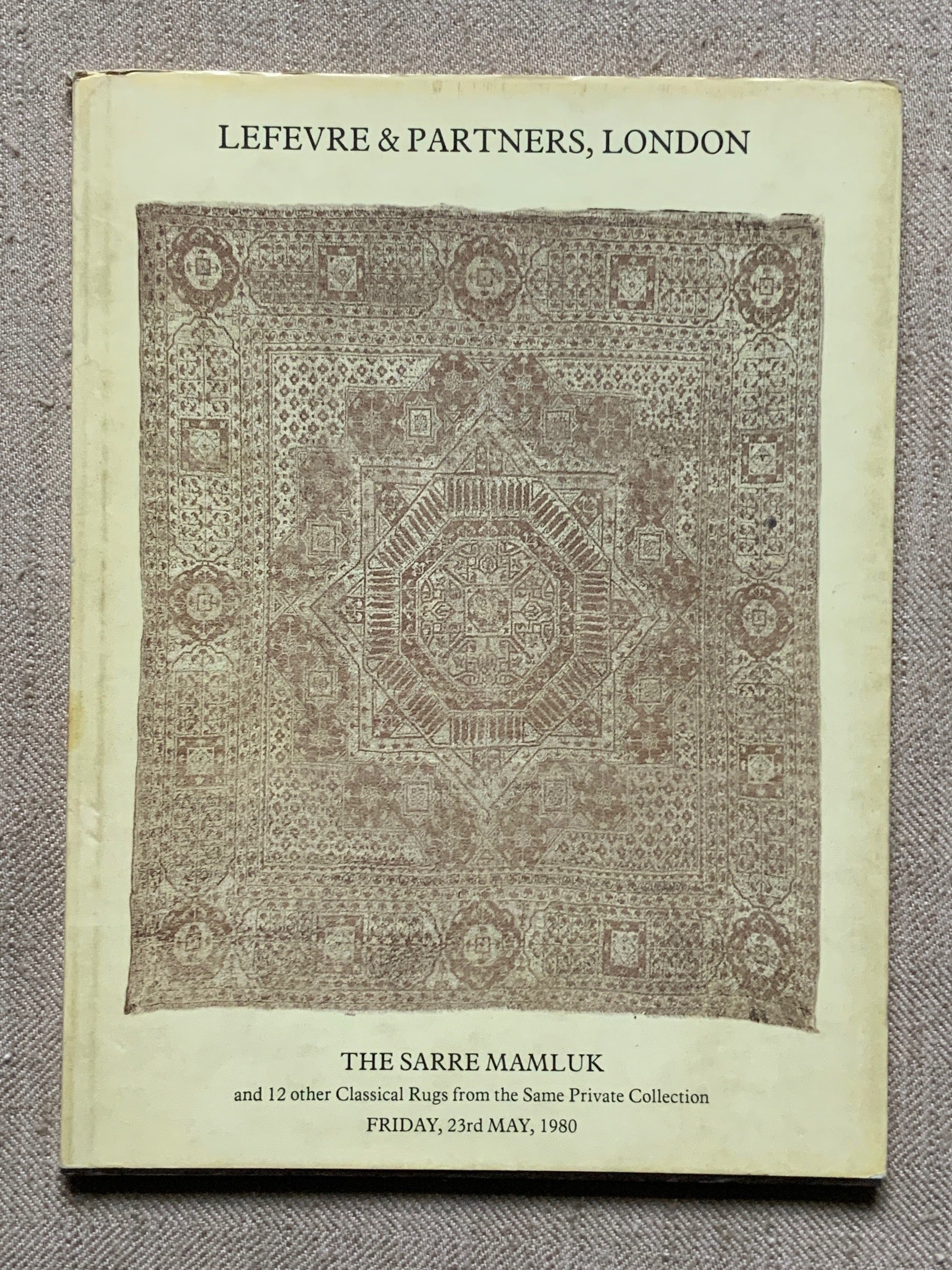 Lefevre & Partners. The Sarre Mamluk auction catalogue, 1980.