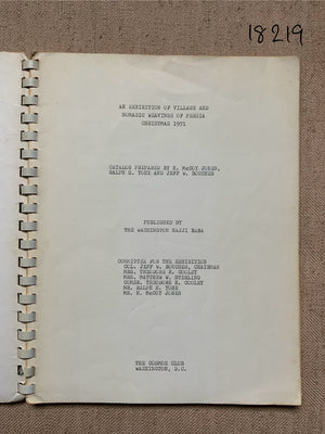 Persian Tribal Rugs. Exhibition Catalog 1971.