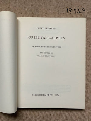 Erdmann, K. Oriental Carpets. 1976