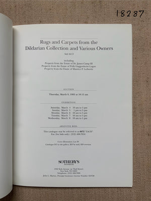 Sotheby's, Rugs & Carpets from the Dildarian Collection. Mar 1995