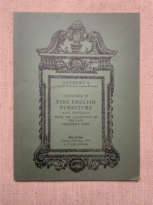 Sotheby's Fine English Furniture and Textiles May 1979