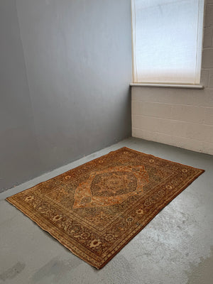 Tabreez Haji Jalili style pale bronze colour rug (168 x 120cm)