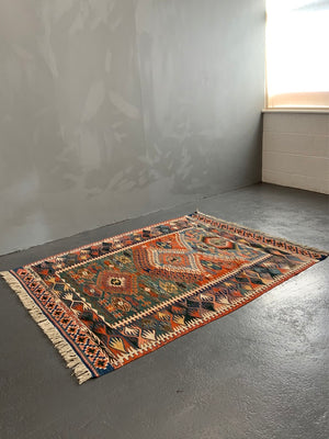 Turkish Konya kilim with Nazumlah design (178 x 148cm)