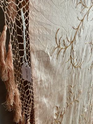 Chinese large antique embroidered export silk (275 x 214cm)