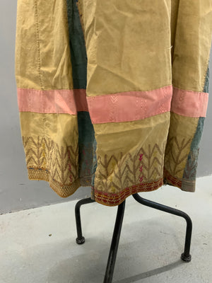Balkan or Turkish antique yellow cotton dress