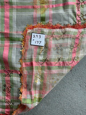 Ottoman silk diaphanous gauze bedcover (293 x 177cm)