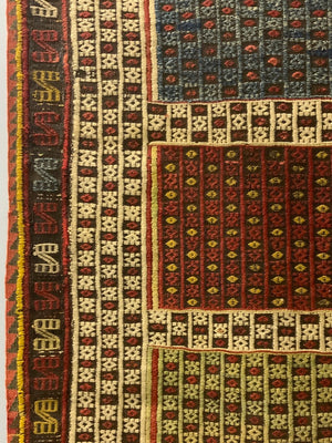 Turkish antique flatwoven cicim rug (188 x 164cm)