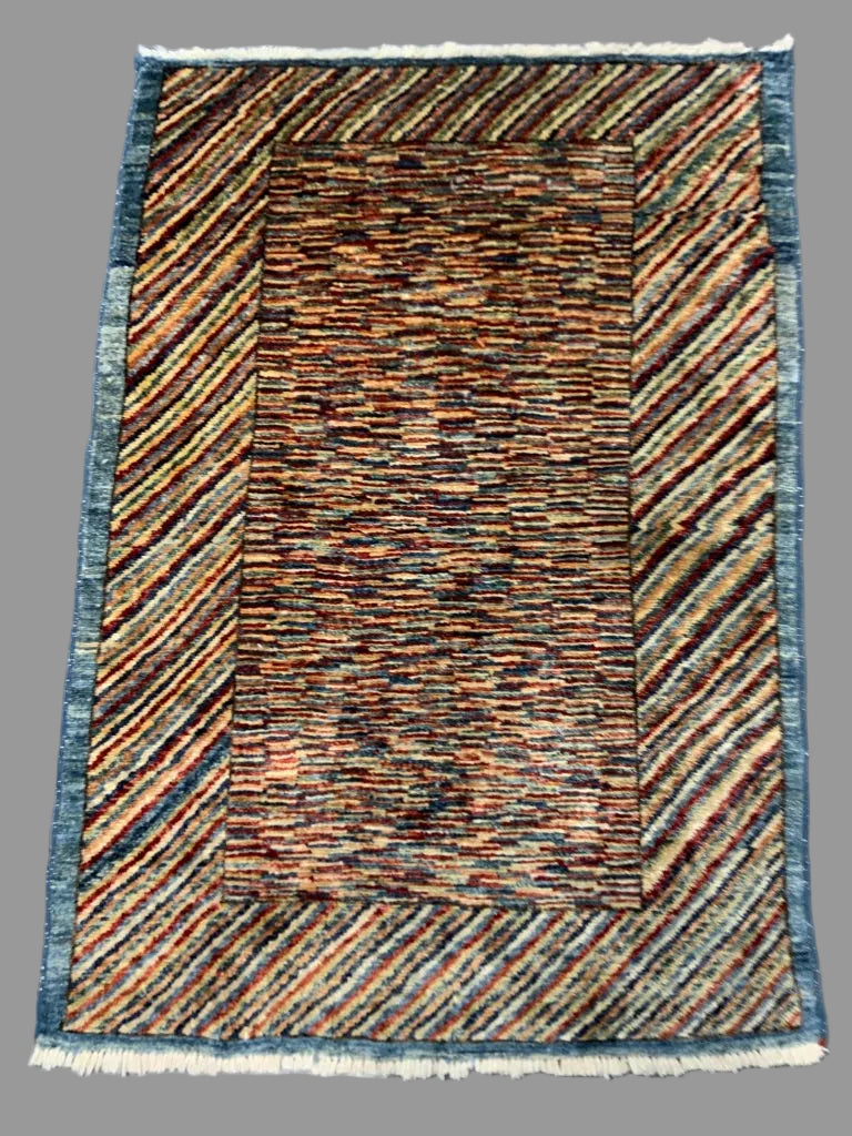 Modern Chobi flecked pile small rug  (124 x 95cm)