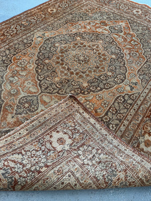 Tabreez Haji Jalili style pale bronze colour rug (168 x 120cm)