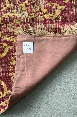 Tibetan antique rug (140 x 80cm) *AF