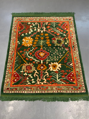 CROR bespoke Turkish Edwardian Ushak design small carpet (222 x 182cm) *new