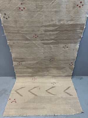 Vintage pale flatweave kilim fragment (305 x 119cm)
