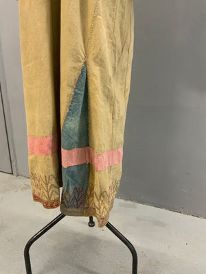 Balkan or Turkish antique yellow cotton dress