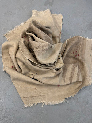 Vintage pale flatweave kilim fragment (305 x 119cm)