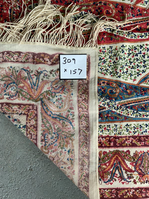 Antique printed shawl (309 x 157cm) *AF