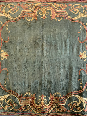 Italian applique on silk velvet (142 x 138cm)