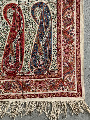 Antique printed shawl (309 x 157cm) *AF