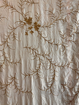 Chinese large antique embroidered export silk (275 x 214cm)