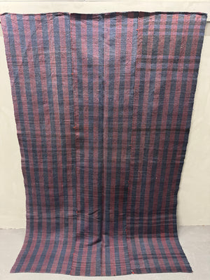 Turkish chequered wool flatweave cover (275 x 180cm)