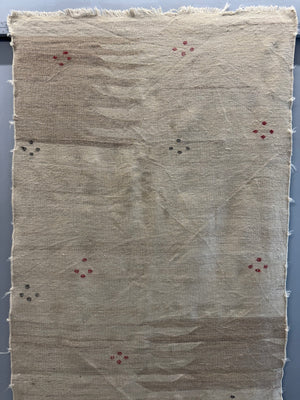 Vintage pale flatweave kilim fragment (305 x 119cm)