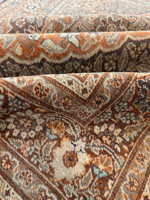 Tabreez Haji Jalili style pale bronze colour rug (168 x 120cm)