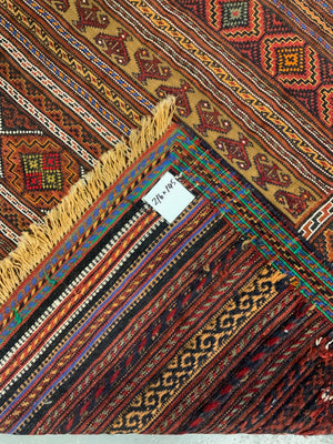 Khorossan or Afghan Balouch modern fine flatweave (216 x 145cm)
