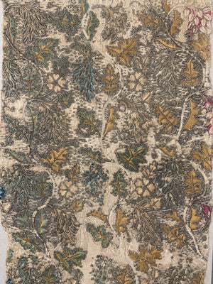 15/16th c. antique embroidered fragment possibly Burgundian (85 x 48cm)