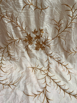 Chinese large antique embroidered export silk (275 x 214cm)