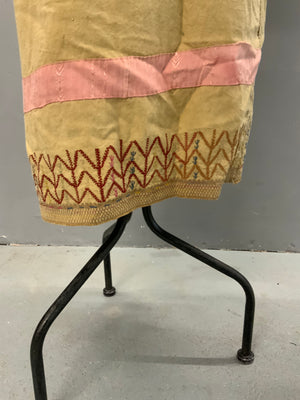 Balkan or Turkish antique yellow cotton dress